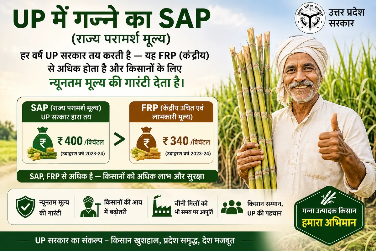 गन्ने का मूल्य विश्लेषण 2025–26 — SAP, FRP व मंडी भाव